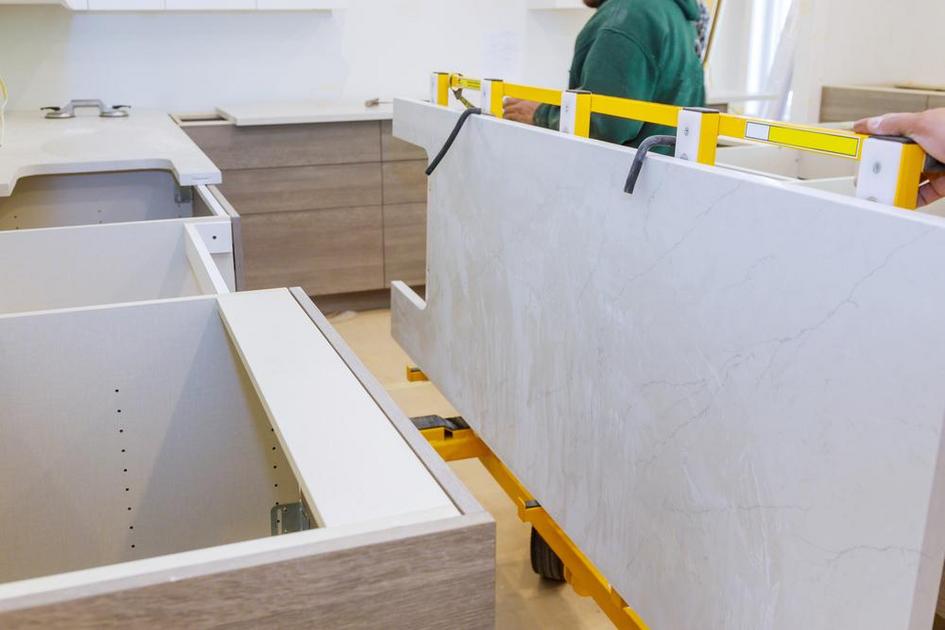 Granite countertop installation